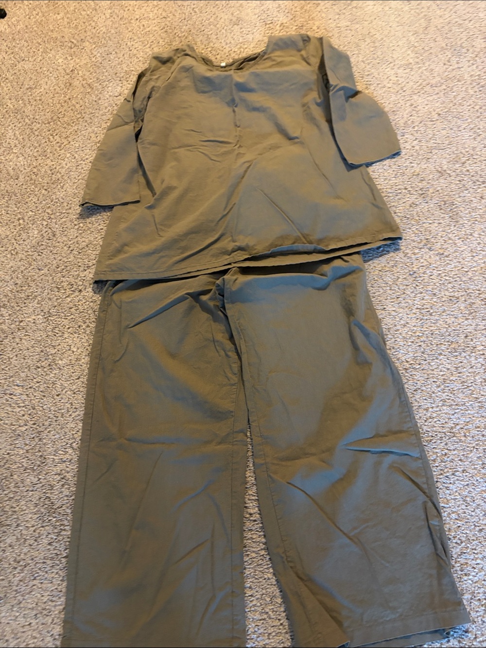 Olive Green Relaxed Pants - Unbranded